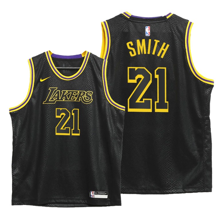 Youth Los Angeles Lakers J.R. Smith #21 NBA 2020 Honors Kobe Inspired City Mamba Week Black Basketball Jersey GBU7283IN